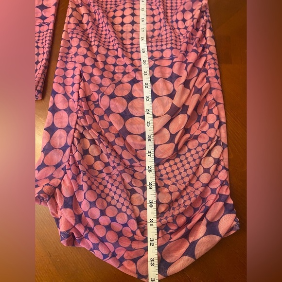 Pretty Little Things Size 6 Women’s MIDI Dress Dotty Mesh Long Sleeve Bodycon - Picture 11 of 11